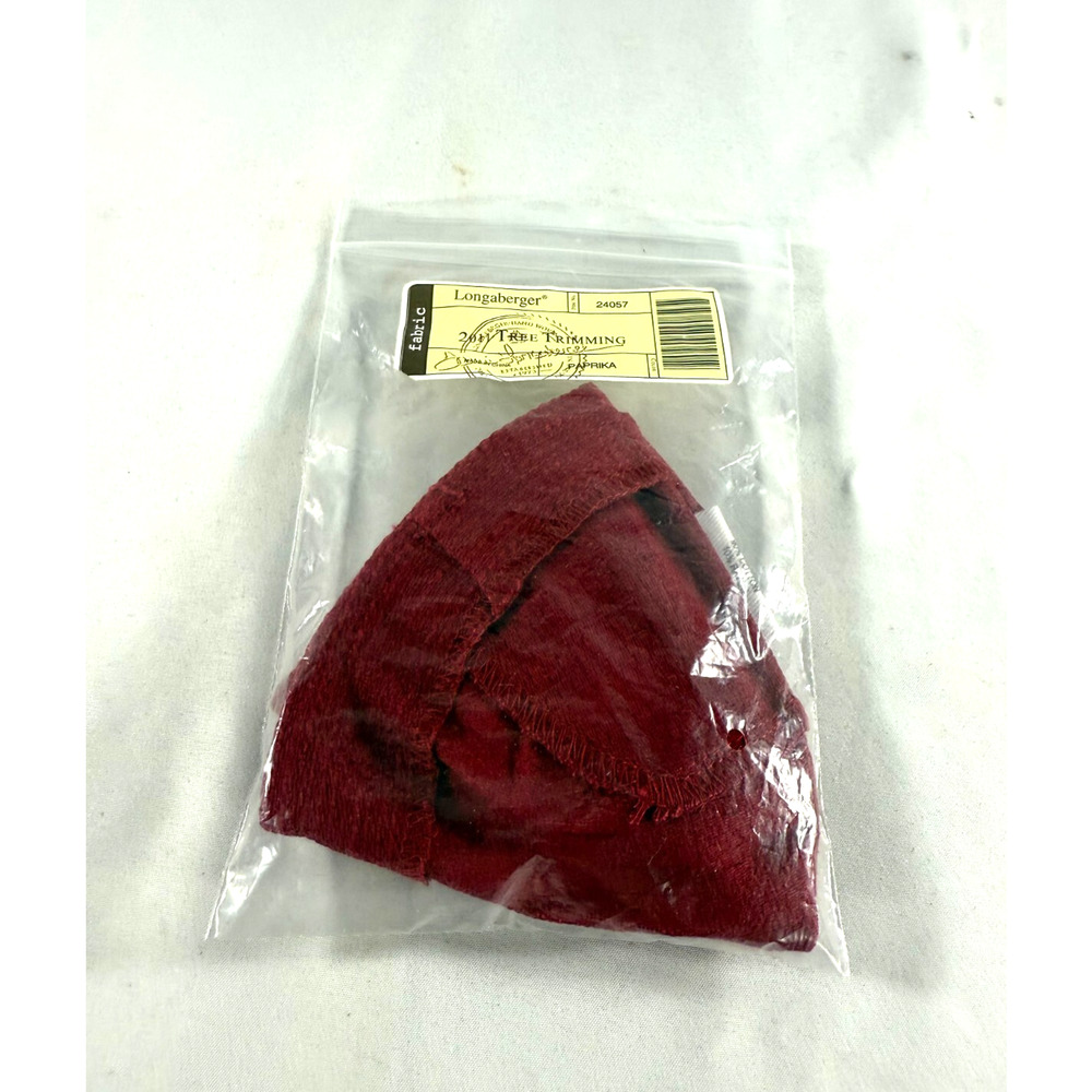 2011 Longaberger Tree Trimming Paprika Red Fabric Liner 24057 New‎